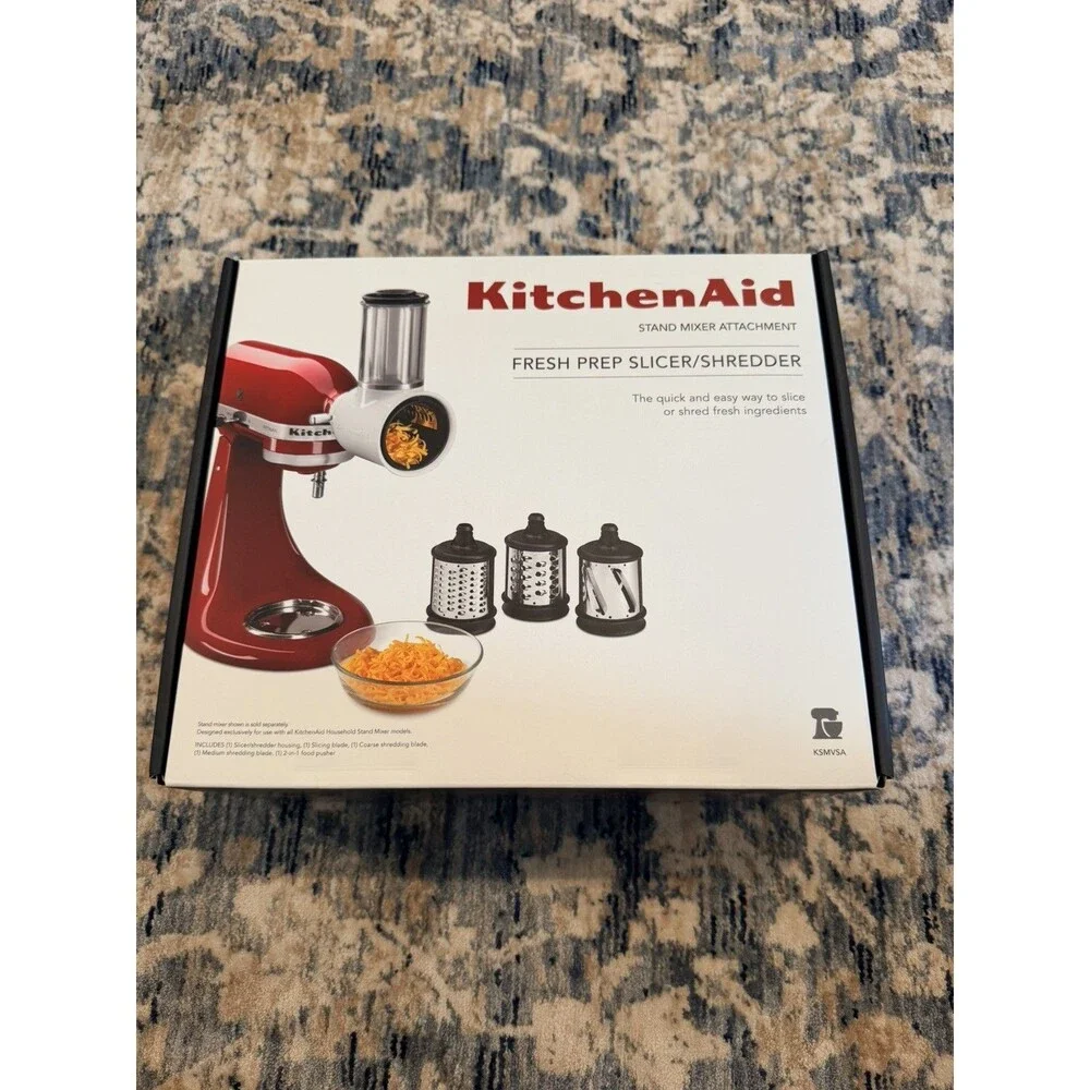 KitchenAid KSMVSA Fresh Prep Slicer Shredder Attachment for Stand Mixer NIB!